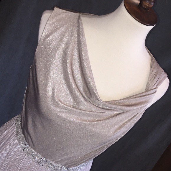 NEW Tahari Formal Dress Sz 4 Beaded Shimmer - Picture 5 of 8